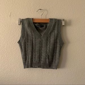 Cropped sweater vest